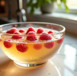 Recette facile de soupe pétillante au champagne et fruits rouges surgelés
