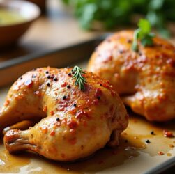Cuisses de poulet rôties au four : recette facile pour une peau parfaitement croustillante